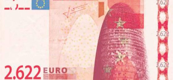 an euro banknote
