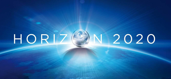 le globe terrestre avec le logo « Horizon 2020 ». © Horizon 2020