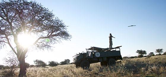 Drohnenstart in Namibia