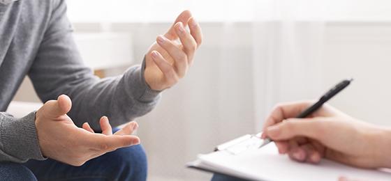Therapeutin und Patient