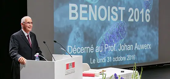 Johan Auwerx, Träger des Preises Marcel Benoist 2016.