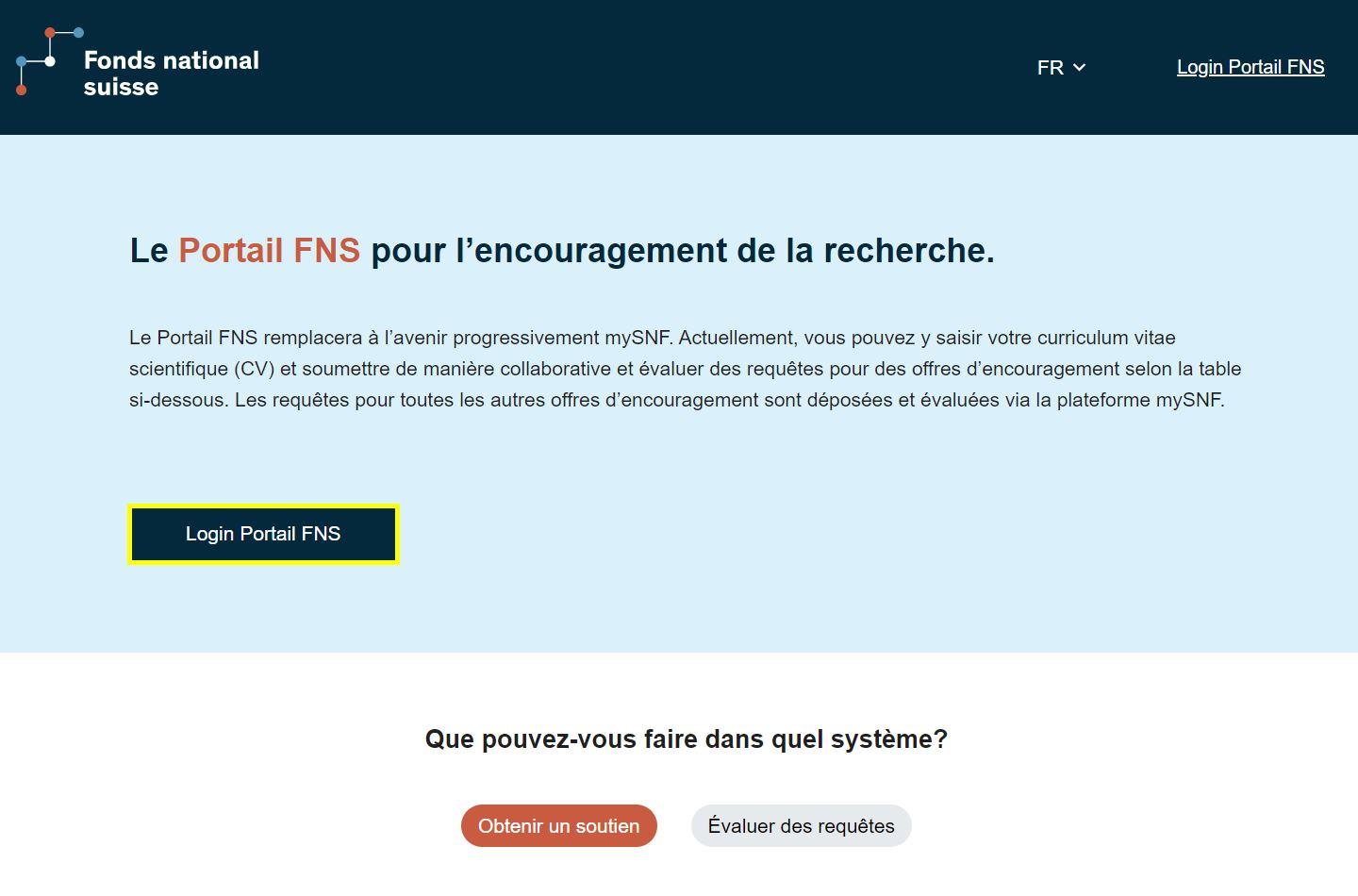 SNF-Portal Schritt 2 Login