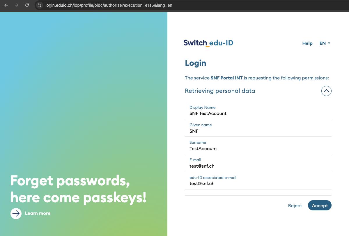 EIGER Login