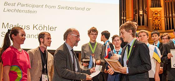 Award ceremony of IphO 2016 in Zurich