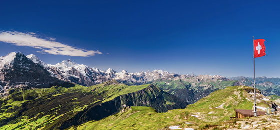 This picture shows a Swiss landscape.